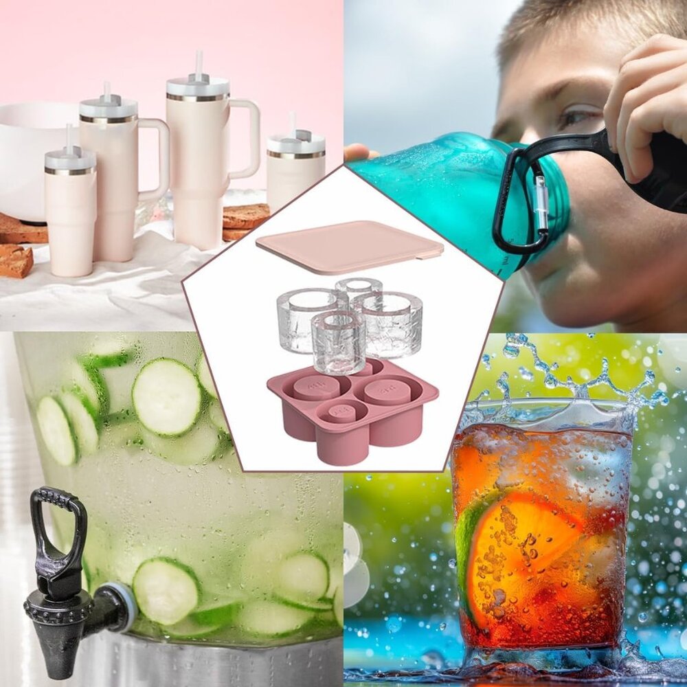 Silicone Ice Mold Ice Cubes for Stanley Tumbler, Pink - Picture 6 of 11